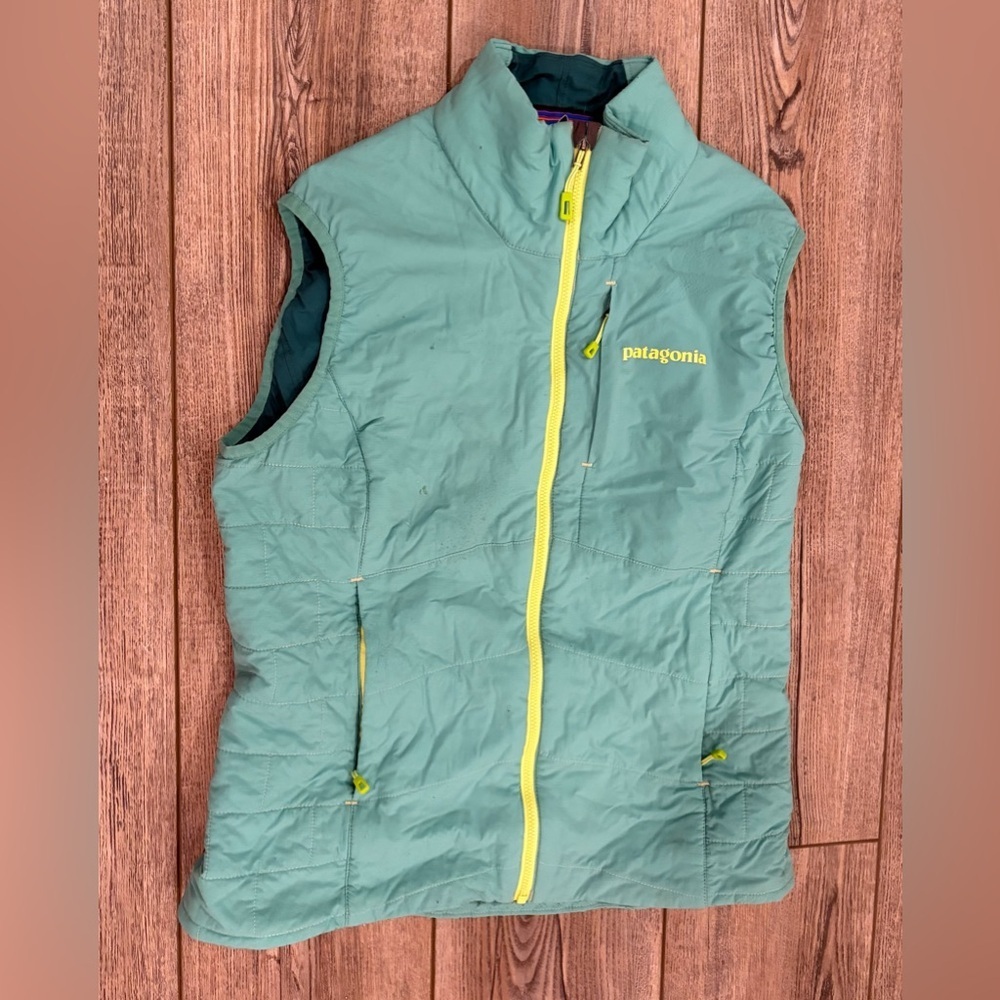 Patagonia Women’s S Nano-Air Vest Green Full Zip Lightweight - Picture 9 of 15